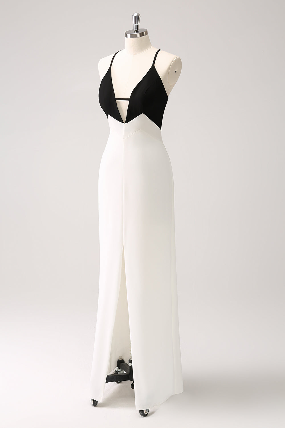 Black and white evening dresses hot sale