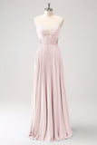 Peacock Blue A-Line Spaghetti Straps Bridesmaid Dress