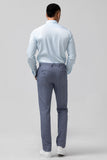 3 Pieces Grey Blue Groomsmen Suit with Plaid