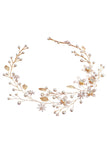 White Bridal Flower Rhinestone Hair Accessory