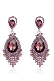 Champagne Luxury Tassel Glass Drop Earrings
