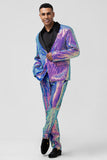 Sparkly Purple 2 Piece Sequined Men's Prom Suit