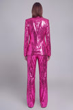 Golden Sparkly Sequined 2 Piece Women Party Suits