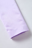 Lilac Satin Notched Lapel Women's Blazer