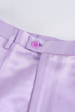 Purple Double Breasted Fitted 2 Piece Women's Suits