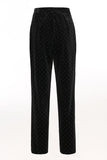 Black 2 Piece Slim Fitted Women Suits with Rhinestones
