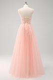 Green Spaghetti Straps Applique A-Line Prom Dress with Sequins