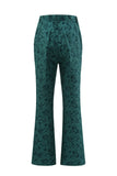 Dark Green 3D Flowers 2 Piece Women's Formal Suits with Belt