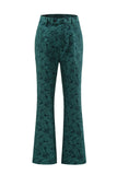 Dark Green 3D Flowers 2 Piece Women's Formal Suits with Belt