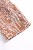 Sparkly Dusty Rose Velvet Notched Lapel Sequins 2 Piece Suits