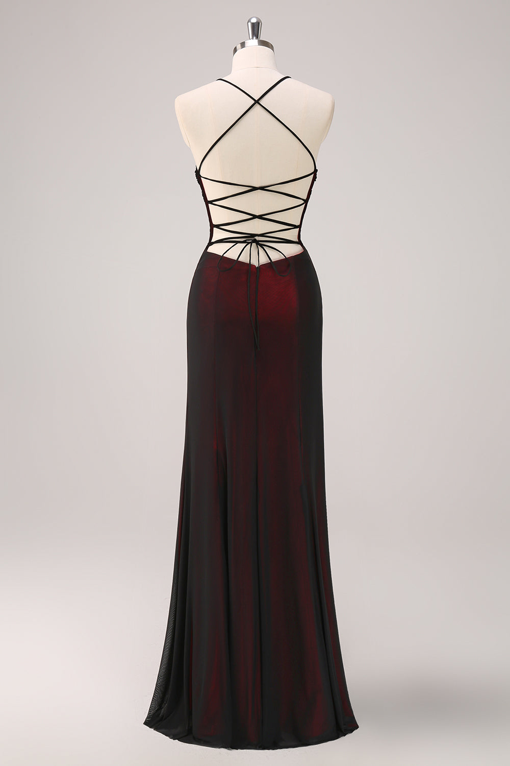 Leely Women Elegant Black Red Bridesmaid Dress with Beading Spaghetti Straps Mermaid Gothic Vintage 90s Evening Prom Dress leelyuk Leely Women Elegant Black Red Bridesmaid Dress with Beading Spaghetti Straps Mermaid Gothic Vintage 90s Evening Prom Dress leelyuk