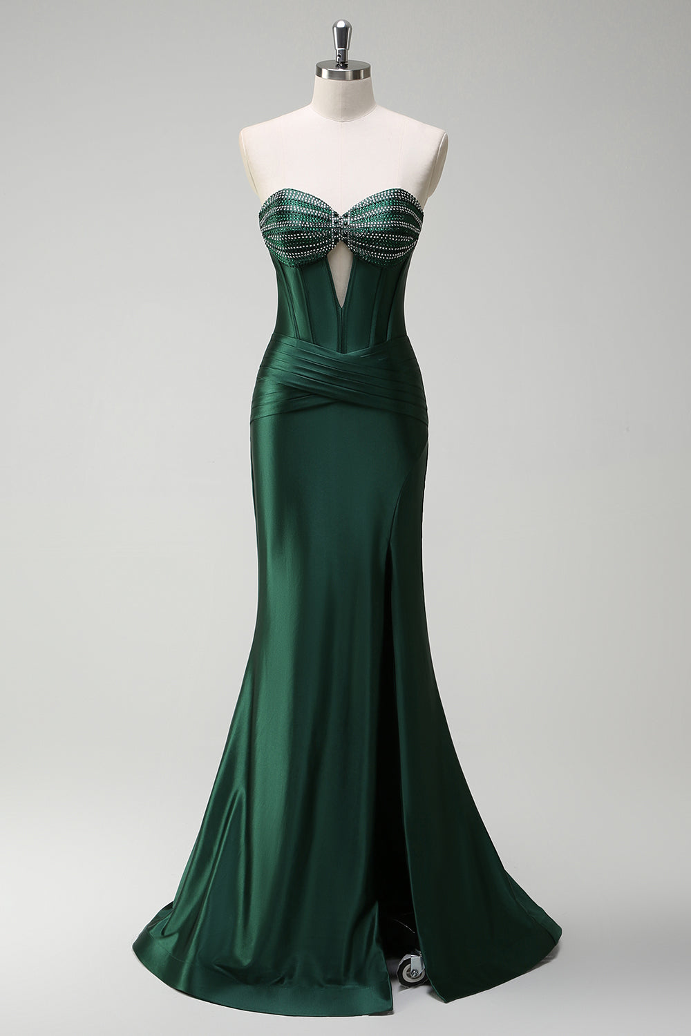 Halter Black Satin Mermaid Keyhole Evening Prom Dress With Beadings Halter Black Satin Mermaid Keyhole Evening Prom Dress With Beadings