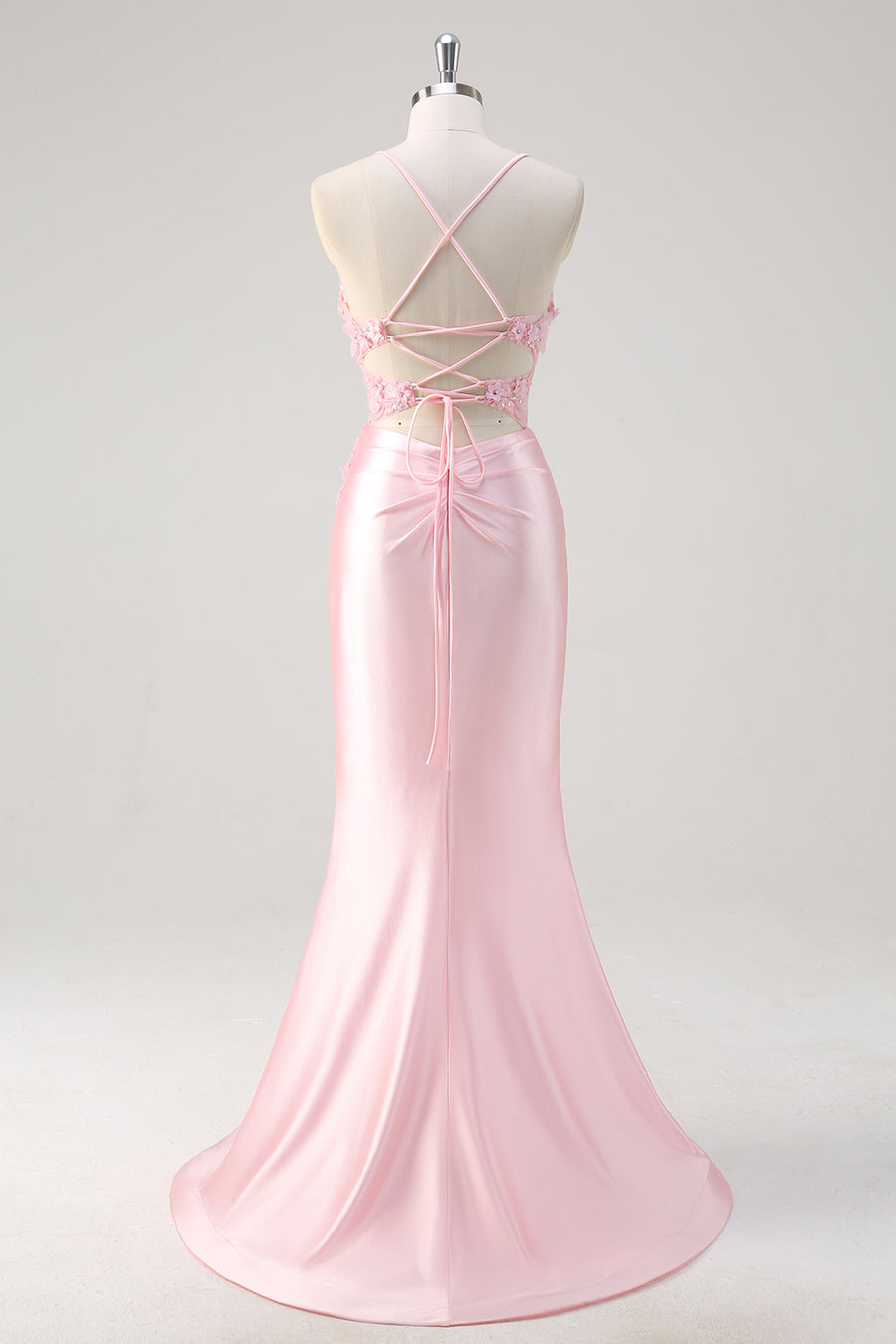 strapless open back dress A-Line V Neck Appliques Tulle Grey Long Prom Dress With Split DTP805 –  DressTok.co.uk