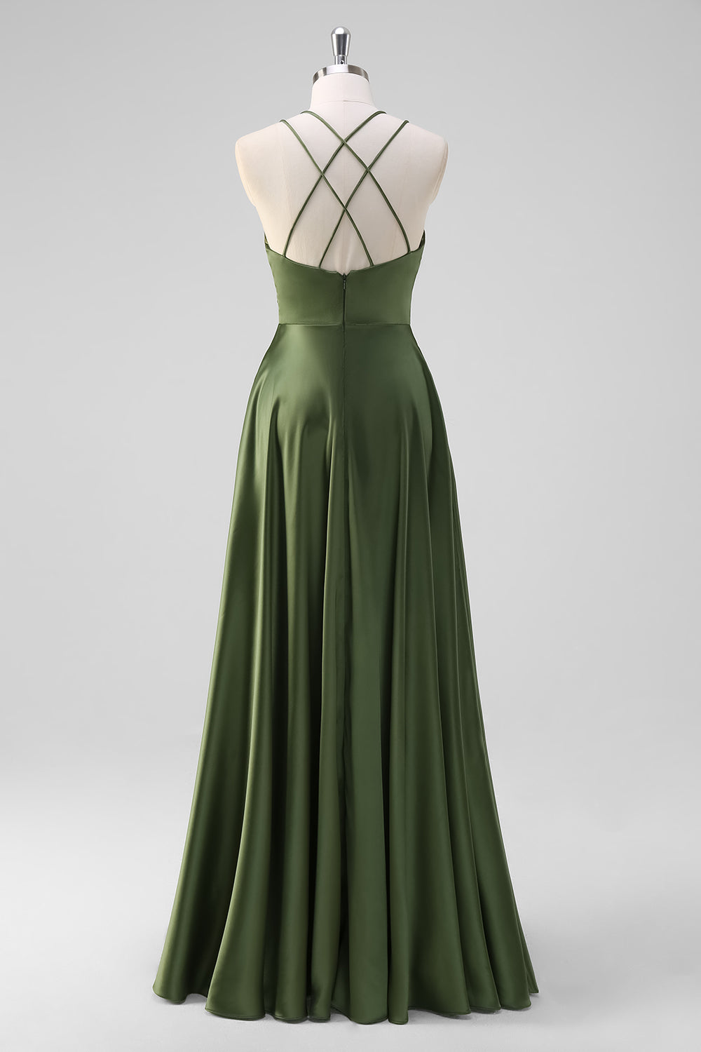 olive green satin bridesmaid dresses uk Azazie Bondi
