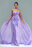 Green Sparkly Sequined Mermaid Prom Dress with Long Wrap