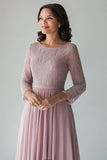 Blush Chiffon A-Line Applique Mother of the Bride Dress