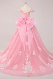 Princess Ball Gown Corset Off the Shoulder Appliqued Quinceañera Dress