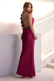 Grey Green Mermaid 3D Flower Backless Long Prom Dress