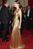Metallic Golden One Shoulder Ruched Floor Length Formal Dress