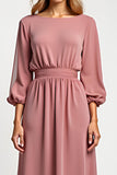 Blush A Line Scoop Neck Backless Long Mother of the Bride Dress