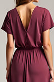 Cabernet V Neck A Line Chiffon Long Mother of the Bride Dress