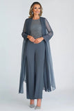 2 Piece Twilight Chiffon Mother of the Bride Jumpsuit with Long Jacket