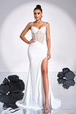 Sparkly Burgundy Mermaid Corset Sequined Formal Dress with Slit