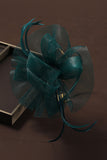 Peacock Mother of the Bride Hat Looped Headband with Feathers