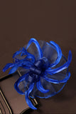 Royal Blue Mother of the Bride Hat Hair Fascinator with Feathers