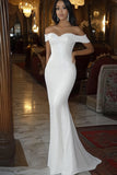 Sparkly Sequins Off the Shoulder Mermaid Wedding Dress