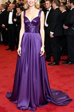 A Line Dark Purple Sparkly Spaghetti Straps Long Formal Dress