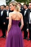 Dark Purple Sweetheart Pleated A Line Long Formal Dress
