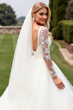 Ivory Ruched Ball Gown Sweetheart Sweep Train Wedding Dress