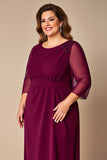 Burgundy Plus Size A Line Mother of the Bride Dress