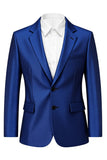 Royal Blue Double Breasted 2 Pieces Notched Lapel Men's Prom Suits