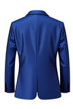 Royal Blue Double Breasted 2 Pieces Notched Lapel Men's Prom Suits