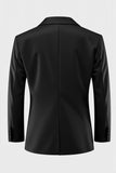 Men's Black Double Breasted 2 Pieces Peak Lapel Formal Suits