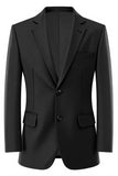 Black Double Breasted Notched Lapel Men's Formal Blazer