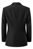 Black Double Breasted Notched Lapel Men's Formal Blazer
