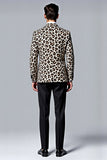 Leopard Shawl Lapel 2 Piece Leopard Printed Men's Prom Suit