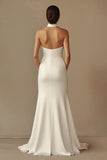 Elegant Halter Satin Sheath Keyhole Long Rehearsal Dinner Dress