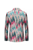 Men's Colourful Embroidered Notched Lapel Prom Blazer