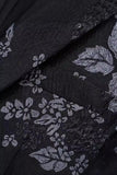 Black Floral Embroidered Notched Lapel One Button Men's Blazer