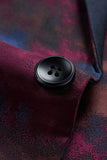 Dark Navy Jacquard One Button Notched Lapel Men's Prom Blazer