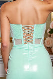 Light Green Corset Bodycon Mini Prom Dress