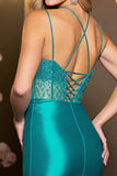 Sparkly Peacock Green Corset Satin Mini Prom Dress with Rhinestone