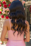 Sparkly Pink Satin Corset Short Prom Dress