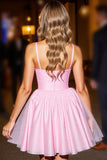 Cute Pink Tulle A Line Short Prom Dress