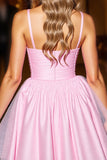 Cute Pink Tulle A Line Short Prom Dress