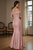 Brown Mermaid Satin Maix Mother of the Bride Dress with Ruffles